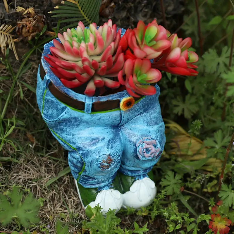 Resin Jeans Planter - Creative Indoor/Outdoor Decor (Set of 2)