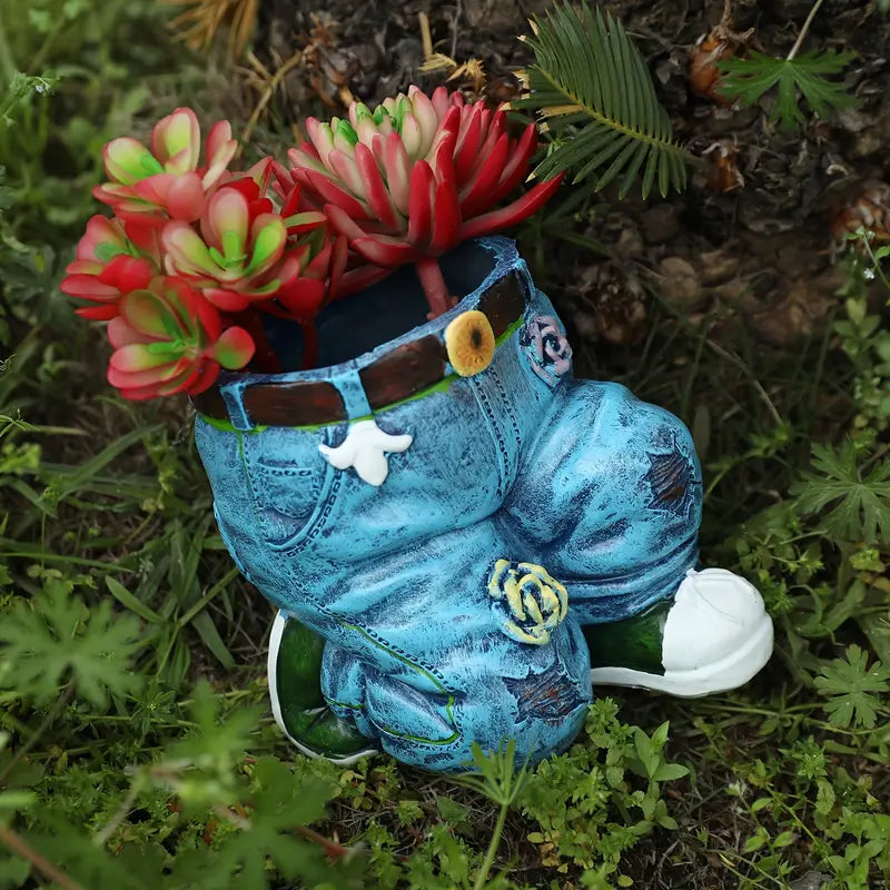 Resin Jeans Planter - Creative Indoor/Outdoor Decor (Set of 2)
