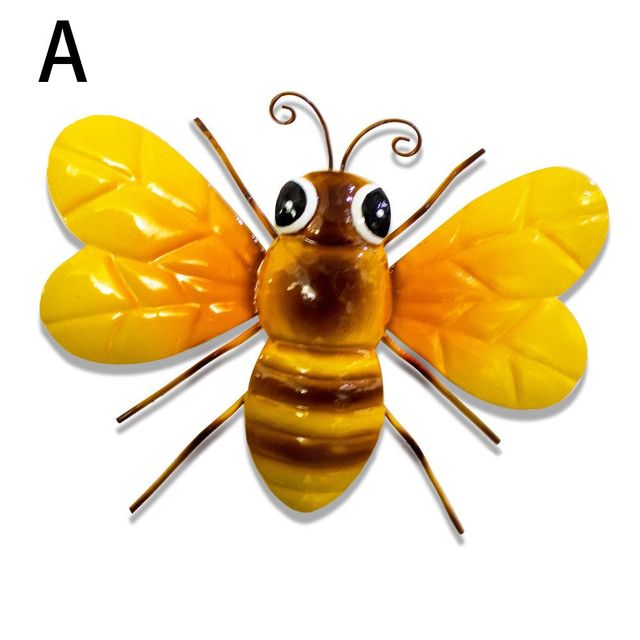 Metal Bee Wall Art Sculpture for Indoor & Outdoor Decor
