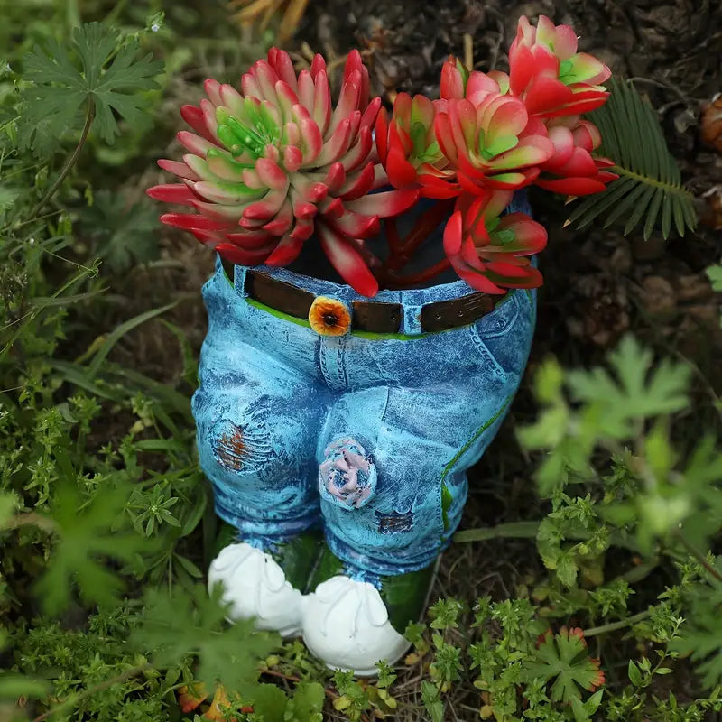 Resin Jeans Planter - Creative Indoor/Outdoor Decor (Set of 2)
