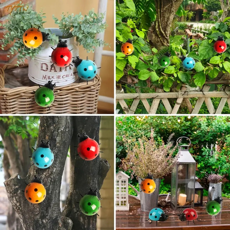 Metal Ladybug Wall Art for Indoor and Outdoor Decor