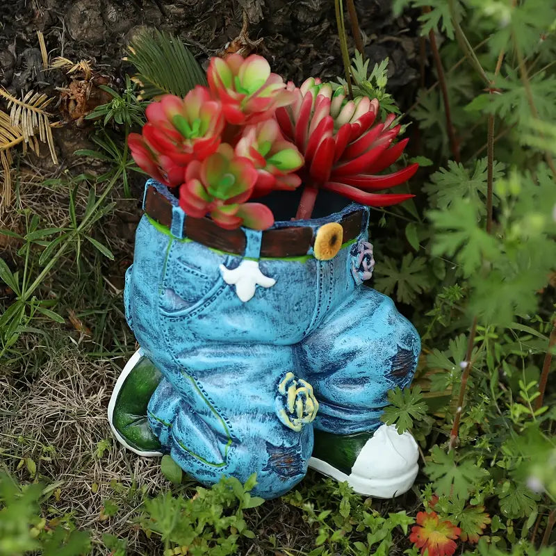 Resin Jeans Planter - Creative Indoor/Outdoor Decor (Set of 2)