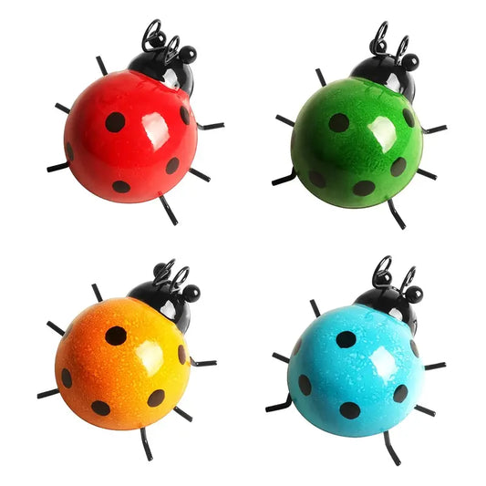 Metal Ladybug Wall Art for Indoor and Outdoor Decor