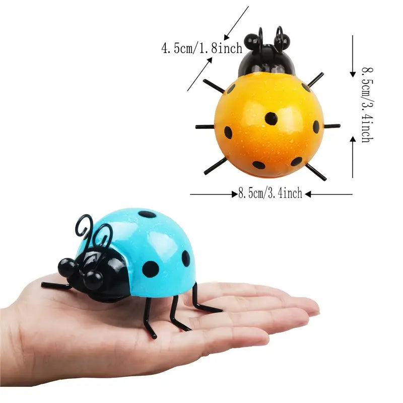 Metal Ladybug Wall Art for Indoor and Outdoor Decor