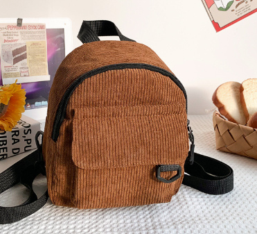 Corduroy Backpack/Small Cosmetic Bag