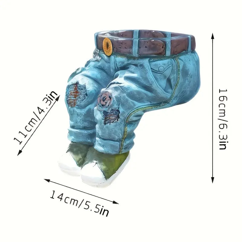 Resin Jeans Planter - Creative Indoor/Outdoor Decor (Set of 2)