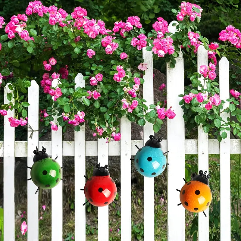Metal Ladybug Wall Art for Indoor and Outdoor Decor